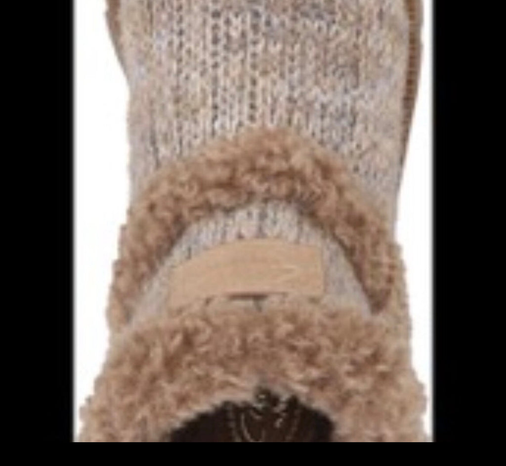 Circus by Sam Edelman Cozy Knit Ankle Boots w/ Faux Fur Trim – NWOT