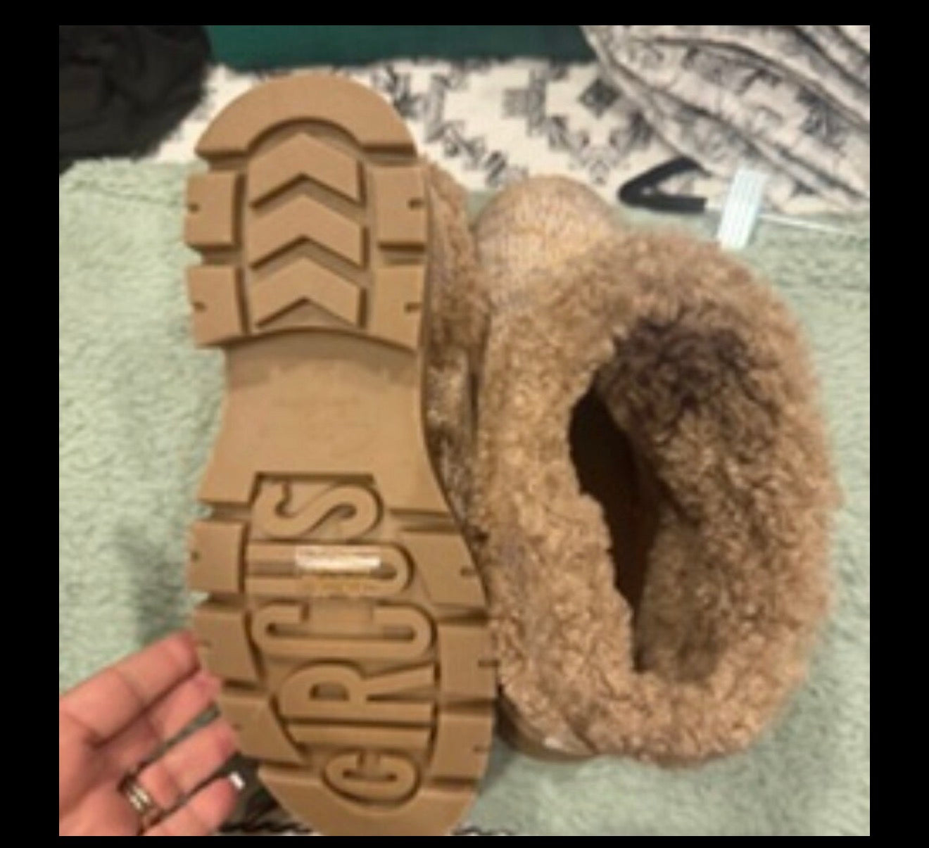 Circus by Sam Edelman Cozy Knit Ankle Boots w/ Faux Fur Trim – NWOT